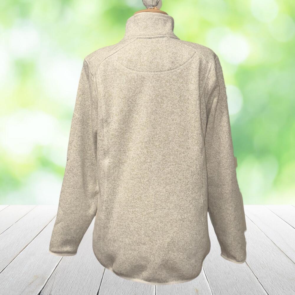 LL BEAN Sweater Fleece Jacket Full Zip Better Sweater Stand Collar Zip Pockets L - Picture 3 of 13